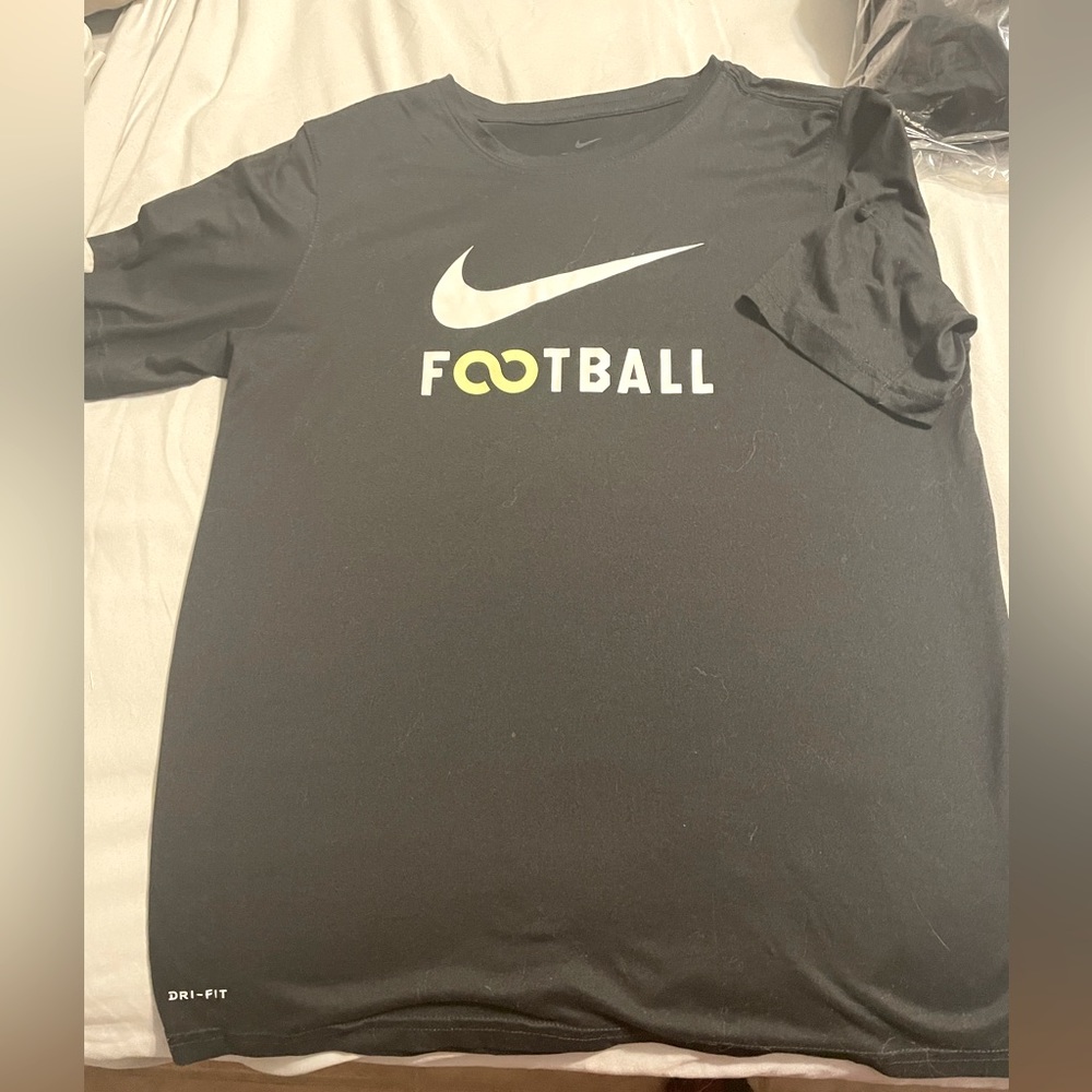 Boys Black Nike Football Dri Fit